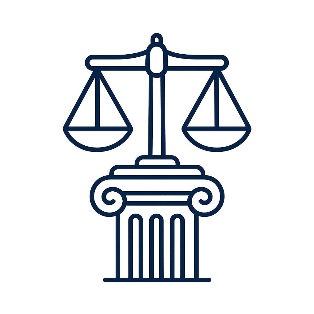 An imaginative representation of a classic theme of justice or equality.